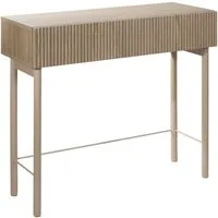 Selsey Konsolentisch NOLIE, mit Schublade, geriffelter Front und Holzbeinen, 90 cm