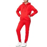 L.gonline Freizeitanzug Damen Jogginganzug, Freizeitanzug, Hausanzug 586 (Kapuzenjacke mit Reißverschluss, Hose, 2-tlg), Fitness Freizeit Casual