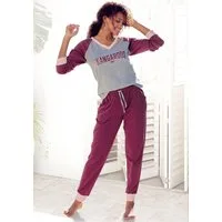 KangaROOS Pyjama (Set, 2 tlg) mit kontrastfarbenen Raglanärmeln