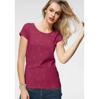 Ragwear T-Shirt FLORAH A ORGANIC O mit maritimen Anker-Allover-Druck