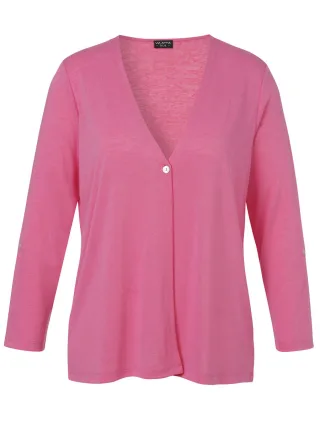 VIA APPIA DUE - Leichte Jacke im Cardigan-Stil mit V-Ausschnitt pink - Gr. - 44