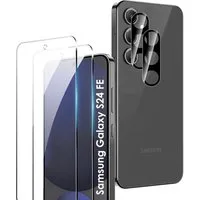 MSM Displayschutzglas 2X Schutzglas (Display + Kamera) für Samsung Galaxy S24 FE Panzerfolie