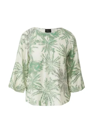 s.Oliver BLACK LABEL - Bluse creme/grün/mehrfarbig - Gr. - 40