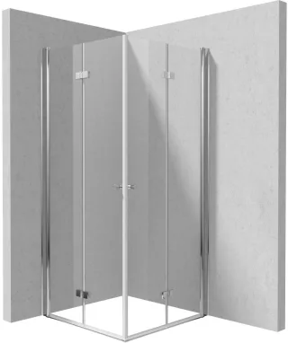 Neuesbad Duschkabine, Chrom, 80x80 NB1DEKTSX042P1 + NB1DEKTSX042P1 NB1DEKKN0X08X081