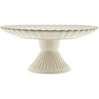 Almina Servierplatte Bloomy Servierplatte ø27 cm, mit Fuß & floraler Struktur, Porzellan, (1-tlg)