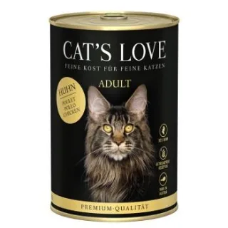 CAT'S LOVE Nassfutter Katze Adult Huhn pur 24x400 g