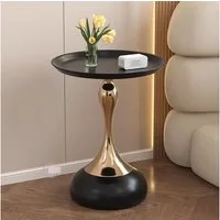 TUWENA Couchtisch Couchtisch, Kleiner Beistelltisch Rund Modern,Metall Nachttisch Runder, Luxus Nachttisch Kaffeetisch für Wohnzimmer Schlafzimmer Balkon, Ø40cm