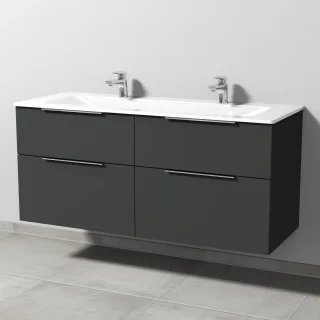 Sanipa 3way Glas-Set Glas-Waschtisch und Unterbau (UP208) 582x1300x487 UP2081B