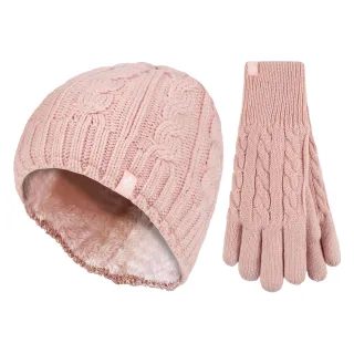 Damen Fleecegefüttertes Thermomützen- und Handschuhset für den Winter