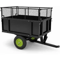 TRUTZHOLM Rasentraktoranhänger Rasentraktor Anhänger Kippanhänger 300 kg kippbar mit Kupplung