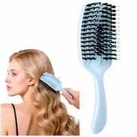XEOOCE Haarkamm Haarbürste Damen, Entwirrbürste, Sanfte Haarpflege, Blau, (Packung, mit Borsten), Breite Bürstenfläche, Ergonomischer Griff, Dichte Borstenanordnung
