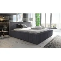 A&J MöbelLand GmbH Polsterbett RIO-OM mit Bettkasten und Lattenrost. (Bett mit Kopfteil. Lattenrost und Bettkasten . Viele Varianten zur Auswahl – wählen Sie Größe und Farbe!, TOP ANGEBOT), Länge: 220 cm Höhe Kopfteil: 100 cm