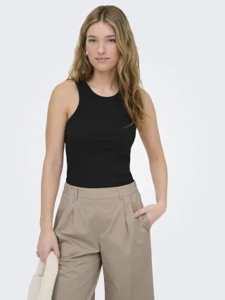 ONLY - ONLVAL 2-WAY TANK TOP JRS NOOS Black - Gr. - XL