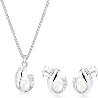 Elli DIAMONDS Schmuckset Diamant Brillantschliff (0.04 ct) 925 Sterling Silber