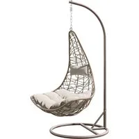 MIRJAN24 Hängesessel Boho (mit Gestell und Kissen-Set), Stahlskelett