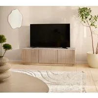 homsy by Ana Johnson TV-Schrank Solva Holzoptik aus Esche, geriffelte Front, Keramikplatte, Breite 138 cm