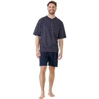 Hajo Pyjama Herren-Shorty Single-Jersey gemustert