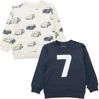 STACCATO Sweatshirt (2-tlg) 2er Pack, Auto-Motive und Zahlenprint für Boys