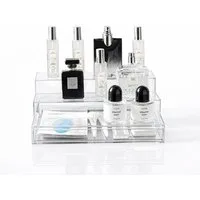 Creliv Make-Up Organizer mit Schublade – 3-stufiger Kosmetik-Aufsteller, Anti-Rutsch Regal