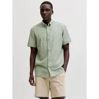 Jack & Jones Kurzarmhemd JPRBLUSUMMER LIN. BL. SHIELD SS SHIRT SN mit Stickerei