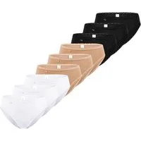 sloggi Tai-Slip 9er Pack 24/7 Cotton Lace (Spar-Set, 9-St) Tai Slip - Baumwolle - Atmungsaktiv - Perfekter Sitz