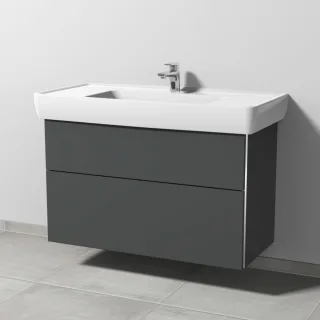 Sanipa 3way Waschtischunterbau zu Laufen Pro A Waschtisch mit 2 Auszügen, Anthrazit-Matt BR75922