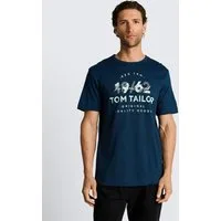 TOM TAILOR T-Shirt T-Shirt (im Einserpack) T-Shirt mit Logo-Print
