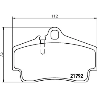 Hella Bremsbel?ge hinten Porsche 911 Boxster Cayman 8DB355018-481