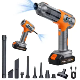 80000RPM Wireless Car Vacuum Cleaner Brushless Motor High-power Multi-use Blow And Suction Unit Detachable Battery Porta