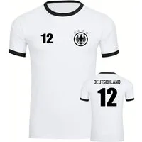 multifanshop T-Shirt Kontrast Deutschland - Adler Retro Trikot 12 - Männer