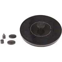 GORANDO Gartenbrunnen Solar Teichpumpe schwimmende Fontäne Teich Springbrunnen 4 Aufsätze