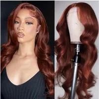 LuxusKollektion Echthaarperücke Perücke Lace Front Body Wave Echthaar 4x4 50 cm 33A