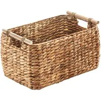Kobolo Aufbewahrungskorb Regalkorb Korb aus Wasserhyazinthe - 44x29x23 cm