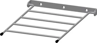 KWC Aquarotter Klapprost, SIRIUS, Edelstahl, 250x400 mm, Wandbefestigung, 2000101110 2000101110