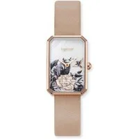 Engelsrufer Quarzuhr Flower ERWA-FLOWER1-LBR1-RR, Armbanduhr, Damenuhr, Lederarmband, analog