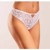 Vivance String aus dezent transparenter Spitze in Leo-Optik
