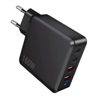[GaN Tech] PD160W 4-Port USB PD Charger 2USB-A+2USB-C PD Fast Charging Wall Charger Adapter EU Plug US Plug for iPhone 1