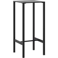 vidaXL Gartentisch Bartisch Schwarz 50x50x110 cm Pulverbeschichteter Stahl (1-St)