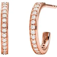 MICHAEL KORS Paar Creolen MKC1177AN791, Michael Kors MKC1177AN791 Damen Creolen PREMIUM Silber 925 Rose weiß