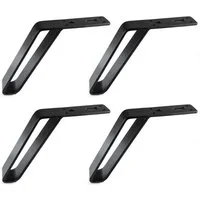 Prima-Online Möbelfuß Möbelfuß 122 mm Metall schwarz matt – Sofafuß, Tischbein, Schrankfuß, (4-St)