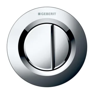 Geberit WC-Steuerung Typ 01 116042211 pneumatisch, 2-Mengen-Spülung, Kunststoff, hochglanz-verchromt