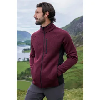Mountain Warehouse - "Treston" Fleecejacke Durchgehender Reißverschluss für Herren (Burgunderrot)