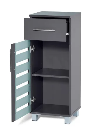 bonprix Badezimmer Schrank stehend, grau, Gr.85x34 cm, Der Badezimmer Schrank bringt modernes Flair in jedes Bad