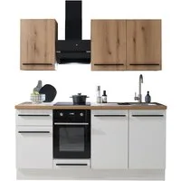 BASIC by Balculina Pantryküche Torcello BxHxT 180x210x60 cm, Breite 180cm, wahlweise mit E-Geräten, Softclose-Funktion