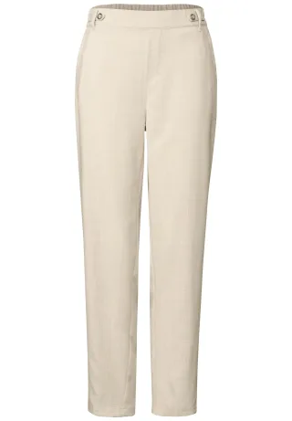 Street One - Chino mit Knopfdetail silkstone white - Gr. - 28