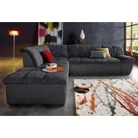 DOMO collection Ecksofa Splash, aktuelle Sitz- und Rückensteppung, Materialmix, L-Form, wahlweise mit Bettfunktion