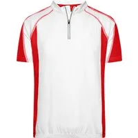 James & Nicholson Radtrikot Atmungsaktives Herren Zippshirt Men's Bike-T JN420 (Doppelpack, 2 Stück) Feuchtigkeitsregulierend, schnell trocknend, leicht und komfortabel