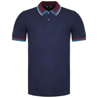 Ben Sherman Streifenkragen Herren Navy Polo -Hemd