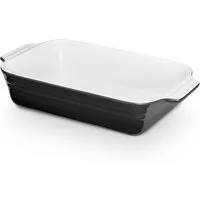 KHG Auflaufform mittel 26 cm Schwarz 1-2 Personen, Steingut, (1-St), Antihaft (mit Emaile glasiert)