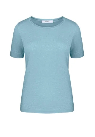 bianca - Feinstrick-Shirt mit Halbarm - Rabea blau - Gr. - 38